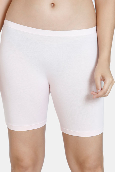 Zivame Girls Knit Cotton Shorts - Pink Dogwood — image 2